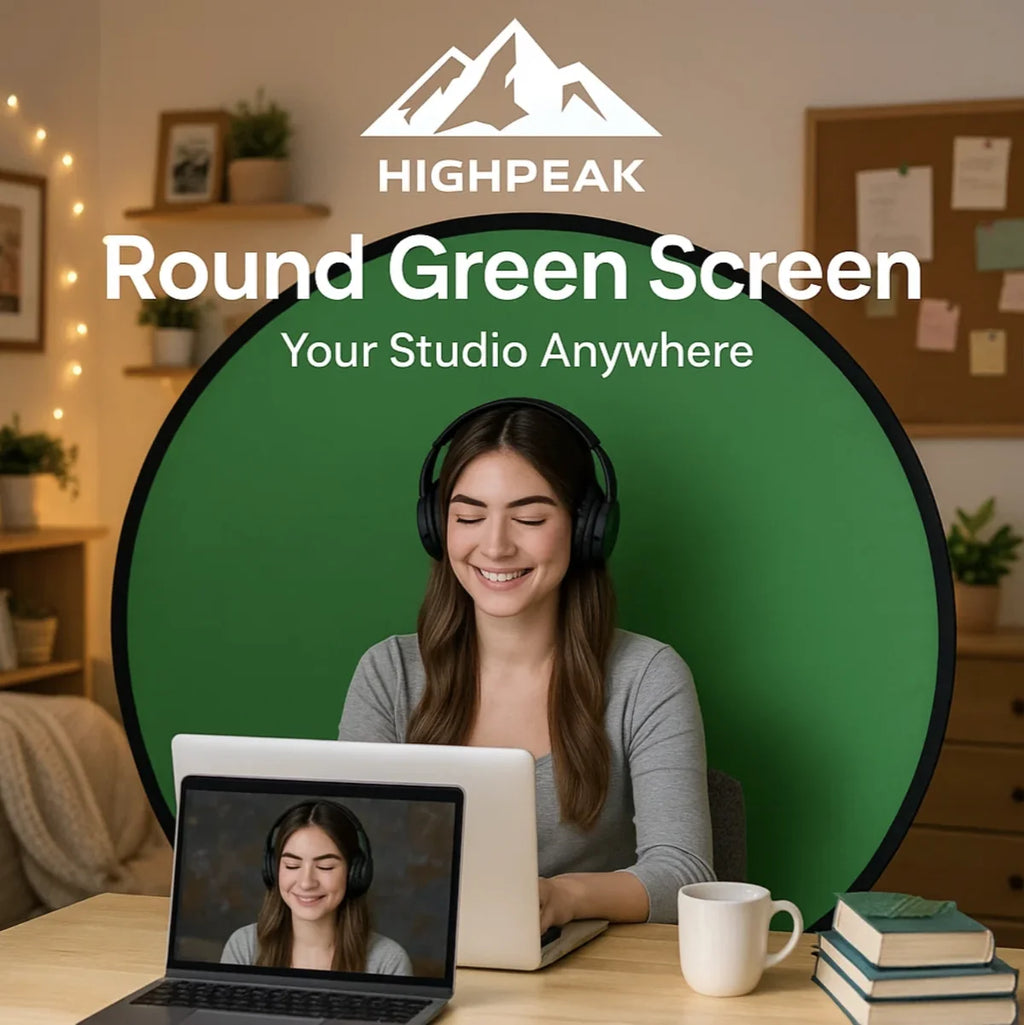 Round Green Screen Background