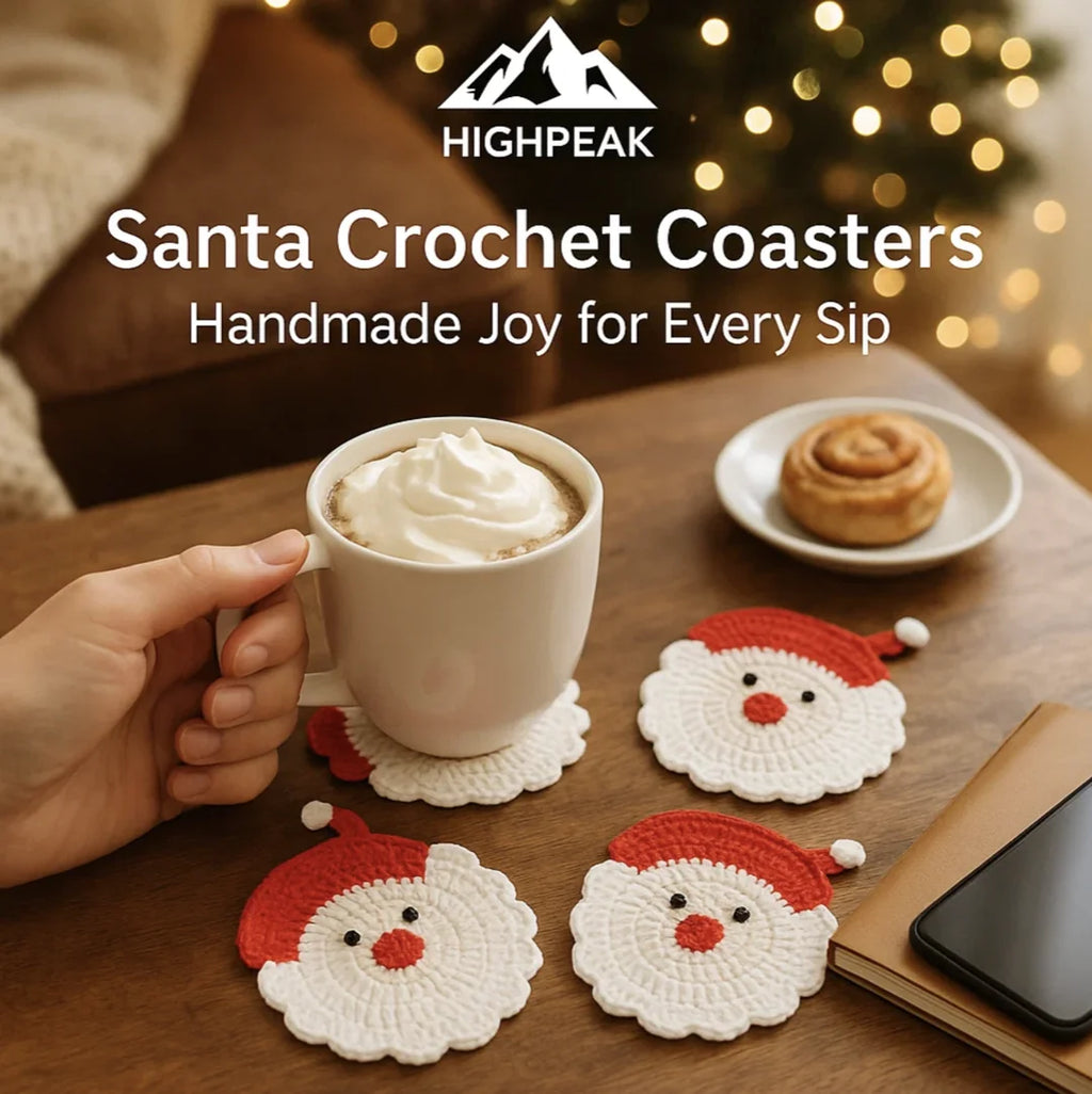 Santa Crochet Coasters