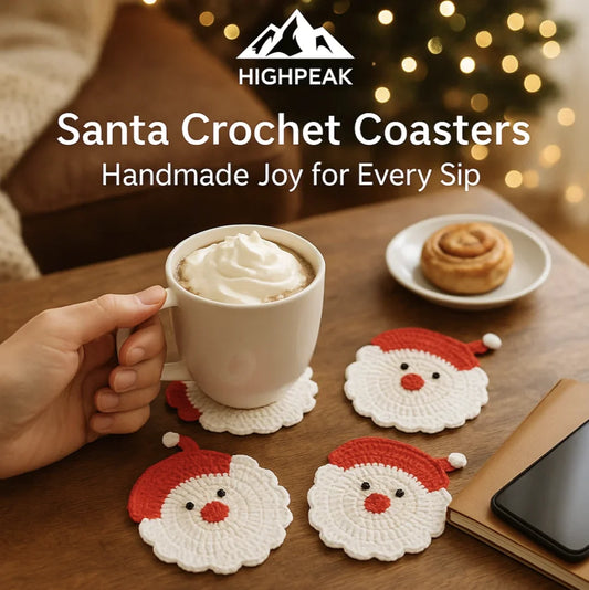 Santa Crochet Coasters