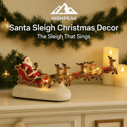 Santa Sleigh Christmas Decor