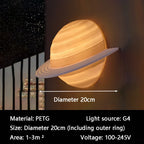 Saturn Hemisphere Wall Lamp size guide showing the 7.9in (20cm) diameter including the outer ring