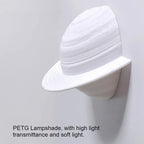Saturn Hemisphere Wall Lamp shown switched off with its white PETG shade and outer ring