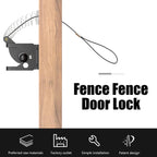 Self-Locking Gate Latch side installation view showing the spring-assisted cable pull