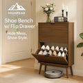 Shoe Bench with Flip Drawer