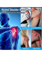 Shoulder Heating Pad supplier graphic with a shoulder anatomy illustration and labeled shoulder conditions.