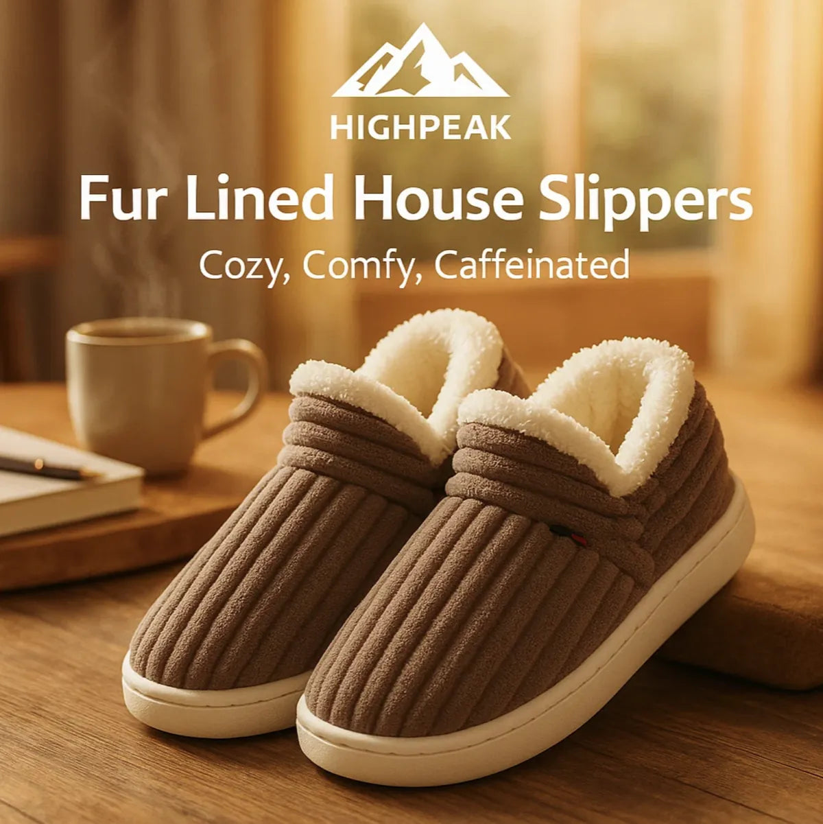 Fur Lined House Slippers