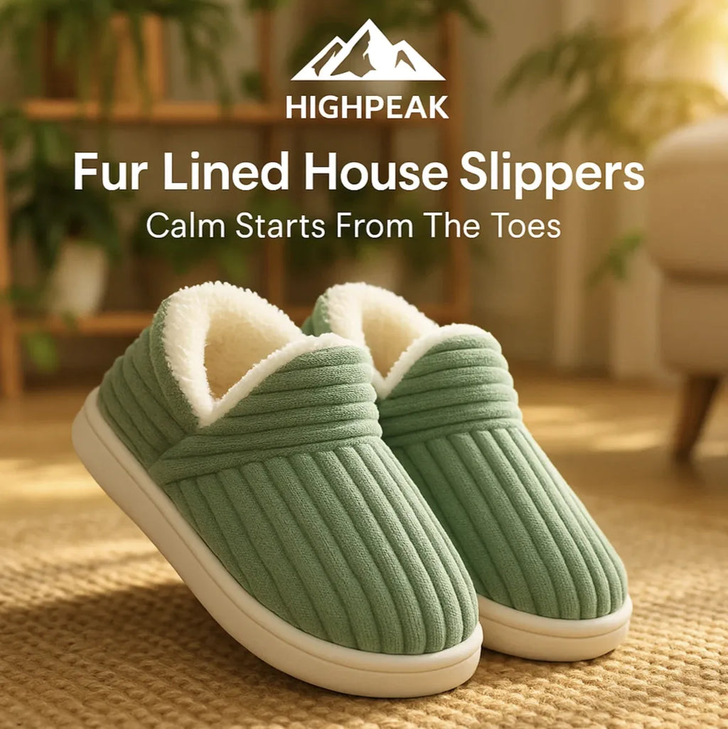 Fur Lined House Slippers