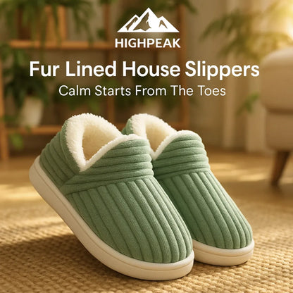 Fur Lined House Slippers
