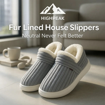 Fur Lined House Slippers