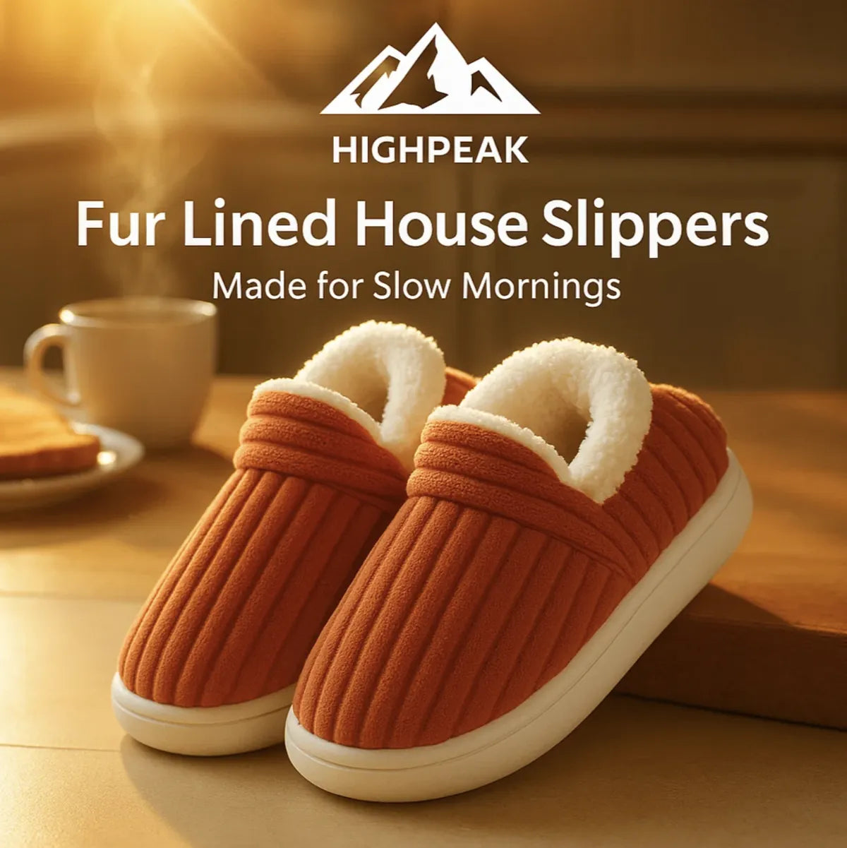 Fur Lined House Slippers
