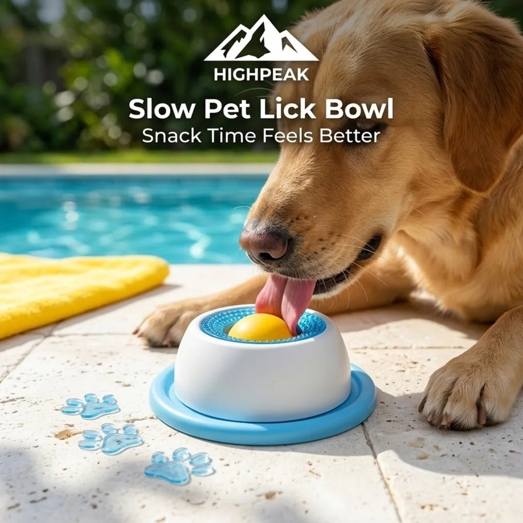 HighPeak Slow Pet Lick Bowl | Non-Slip Slow Feeder Toy