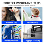 Smart Android Bluetooth Tracker — Tracker use examples on keys, a collar, backpack and luggage