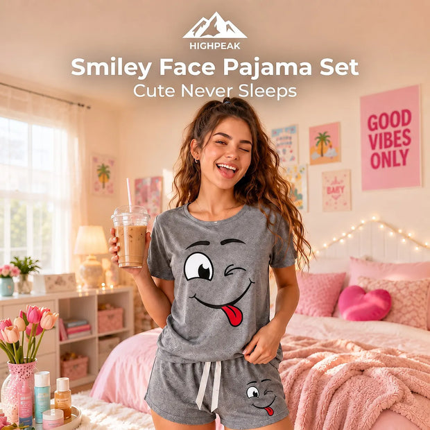 Smiley Face Pajama Set