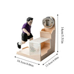 Soccer Goal Bottle Opener dimension guide showing 10.3 × 12.4 × 14 cm overall size