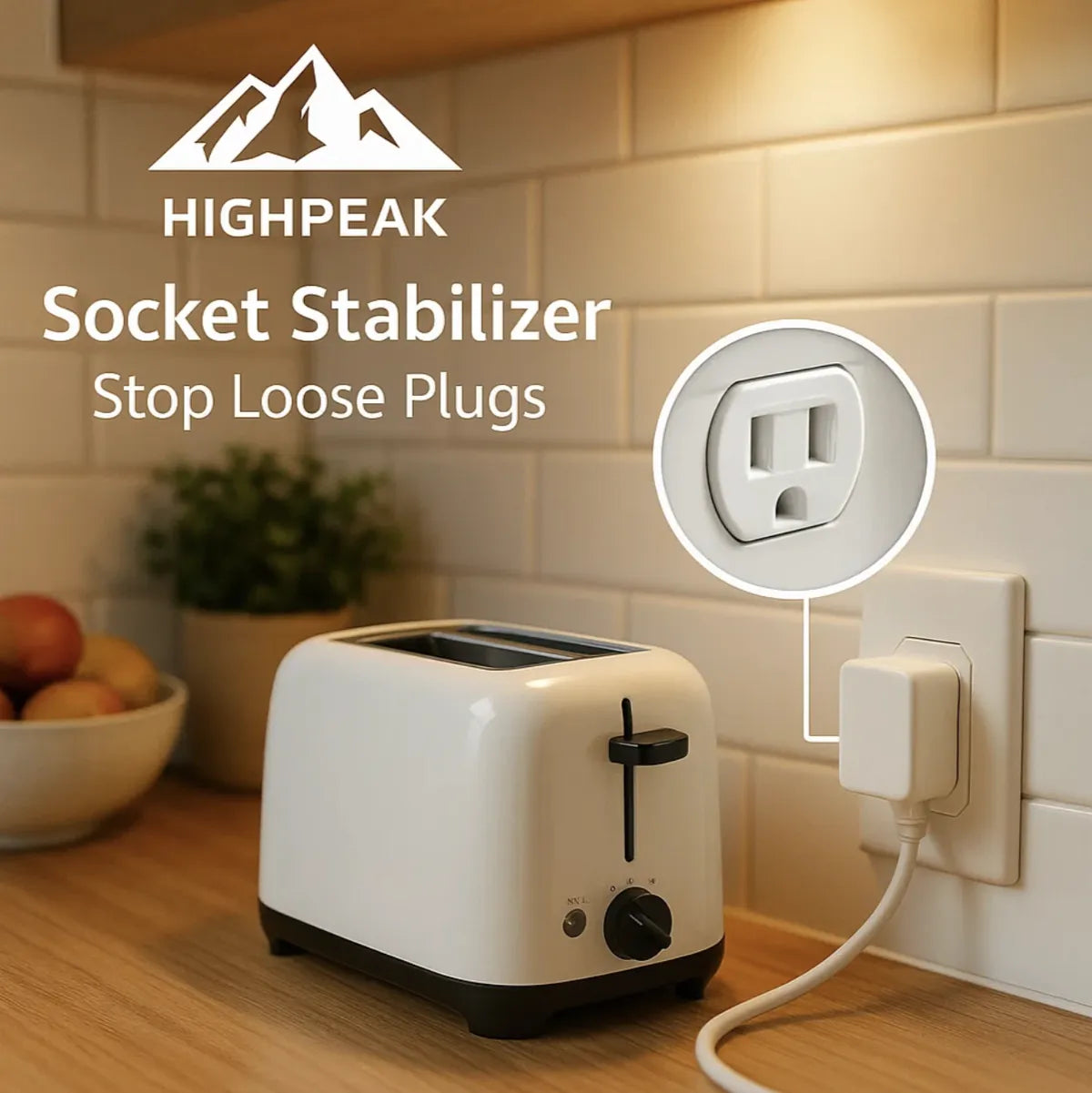 Stab Fix HighPeak Socket Stabilizer Fix for Loose Outlets, No Tools Needed
