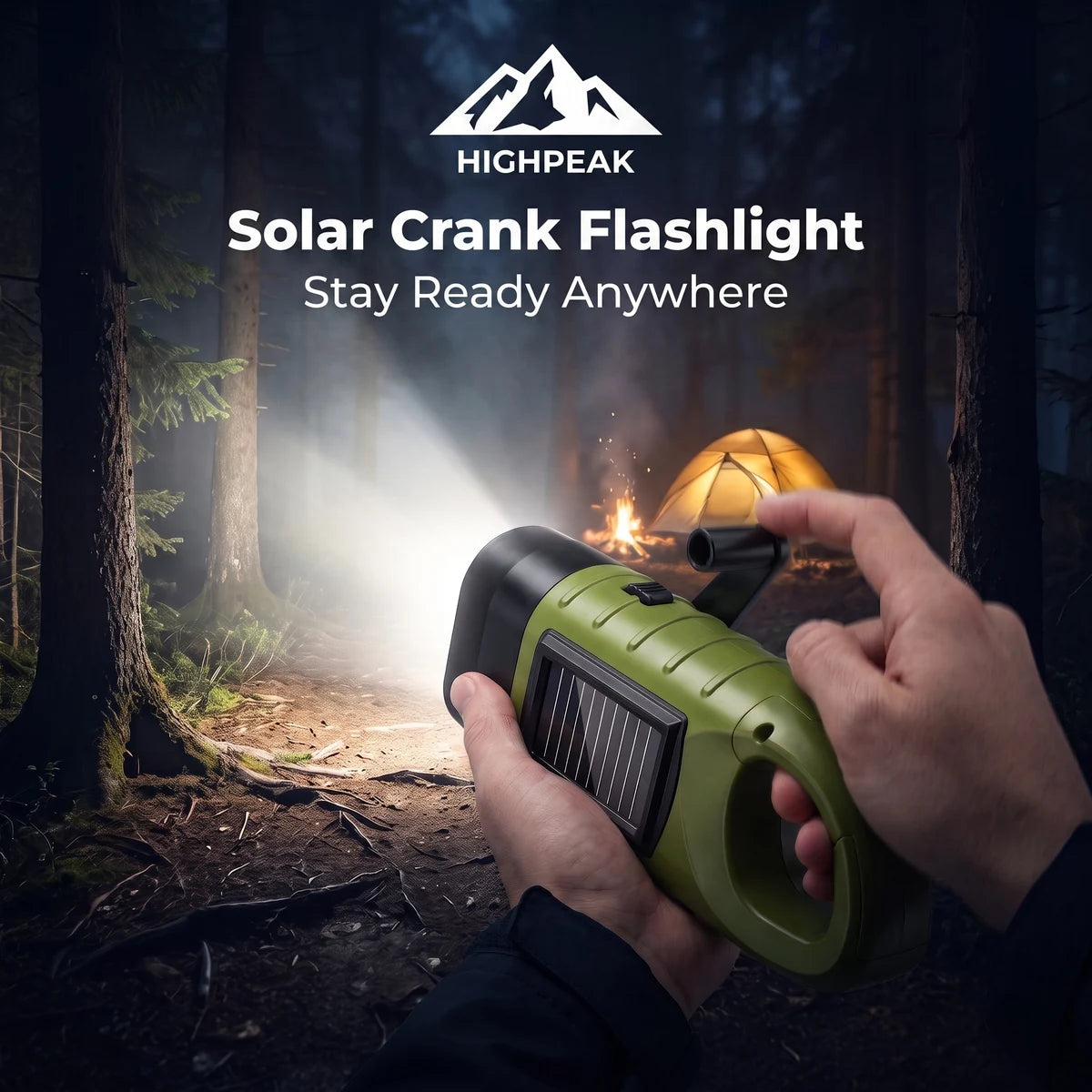 Solar Crank Flashlight