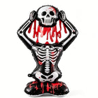 Spooky Skeleton Balloon Set bloody skeleton character holding a skull above its head