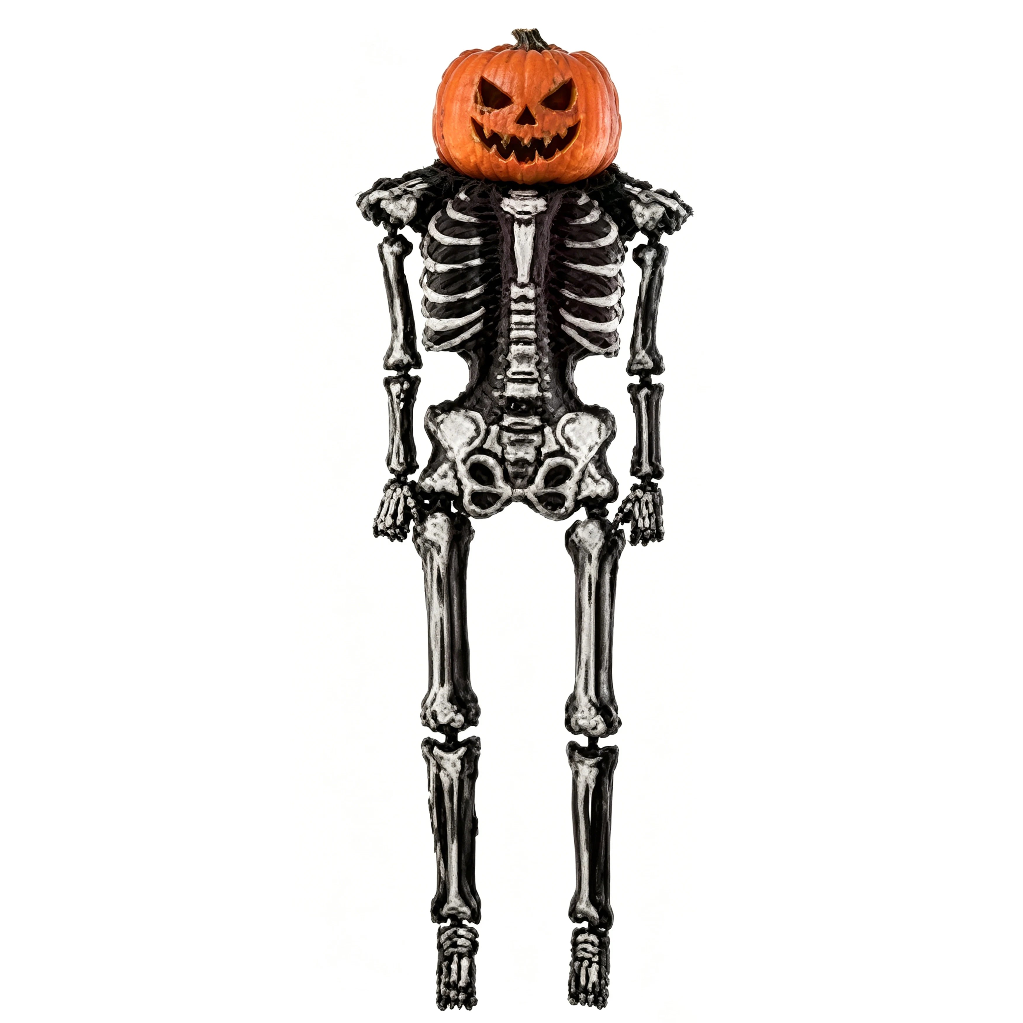 Spooky Skeleton Balloon Set pumpkin-headed skeleton character on a white background