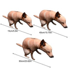 Squatting Dog Plush Toy size chart showing 15 cm, 40 cm and 60 cm options with inch equivalents.