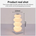 Stacked Pebble RGB Lamp in warm white with a 270 mm height and 115 mm width diagram.