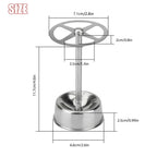 Stainless Toothbrush Holder size guide showing 4.6-inch height and 2.6-inch round base
