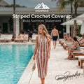 Striped Crochet Coverup Dress
