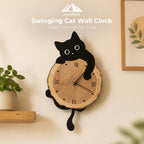 Swinging Cat Wall Clock