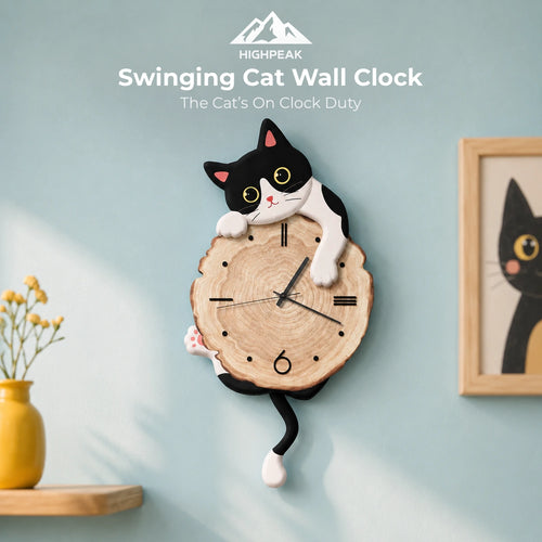 Swinging Cat Wall Clock