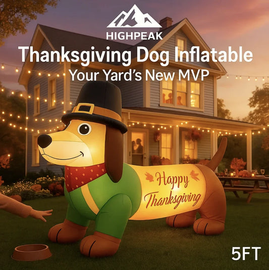 5FT Thanksgiving Dog Inflatable
