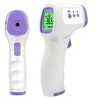 Thermometer & Oximeter Set thermometer sensor, trigger, side controls, and digital display close-ups