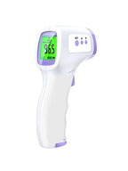 Thermometer & Oximeter Set white and purple infrared thermometer with green backlit display