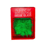Touch Grass Meme Box front view showing the red Wi-Fi outage display and green grass against white