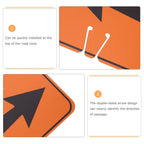 Traffic Cone Arrow Sign detail showing the twin cone-top slots and double-sided directional design