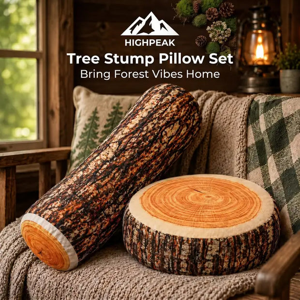 Tree Stump Pillow Set