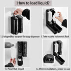 Triple Shower Dispenser Black double supplier instructions for removing and refilling a bottle