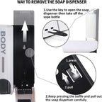 Triple Shower Dispenser White double supplier instructions for removing a dispenser bottle