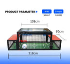 Two-Player Soccer Table dimensions with 80 kilogram weight and two-player capacity