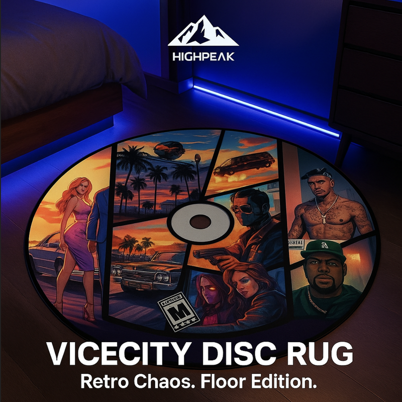 ViceCity Disc Rug 🎮🔥 | HighPeak