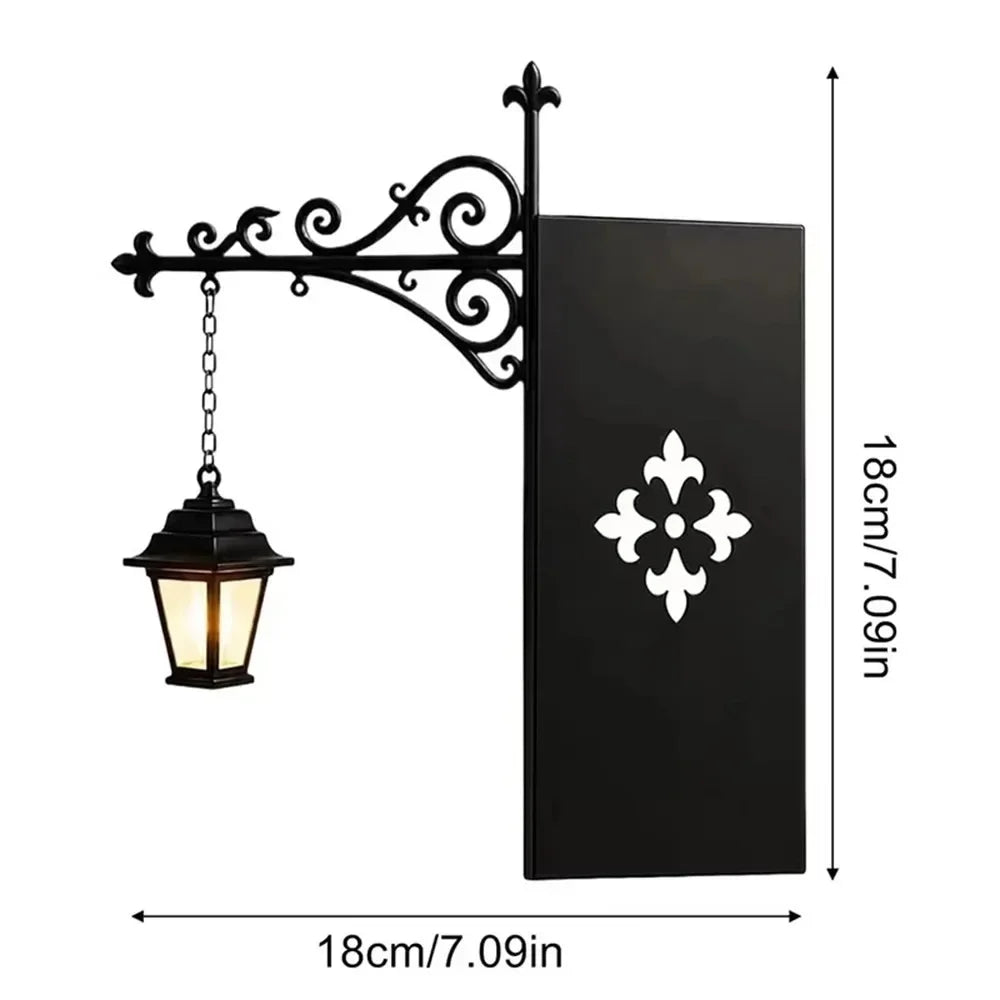 Vintage Bookshelf Lantern classic style size guide showing 7.09 by 7.09 inches, or 18 by 18 centimeters