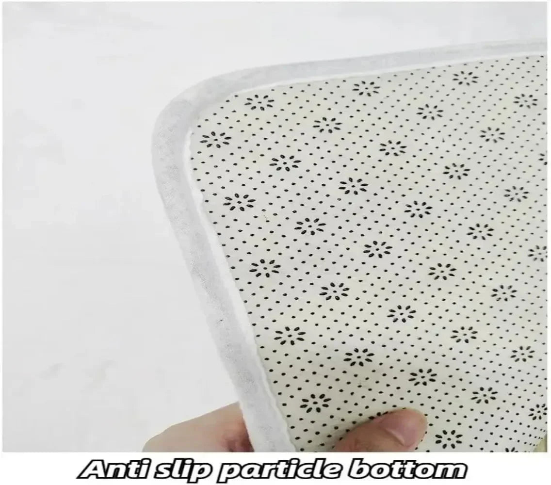 Vinyl Record Doormat underside close-up showing the patterned anti-slip particle backing