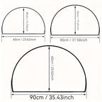 Vinyl Record Doormat size diagram showing 40 by 60, 50 by 80, and 60 by 90 centimeter options