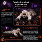 Voice-Activated Crawling Mummy guide to voice activation, forward crawling, horror sounds, and red eyes