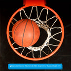 Wall-Mounted Basketball Hoop overhead view with a basketball passing through the 35 cm rim