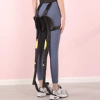 Wearable Exoskeleton Chair close-up of the lower leg supports and foot attachment
