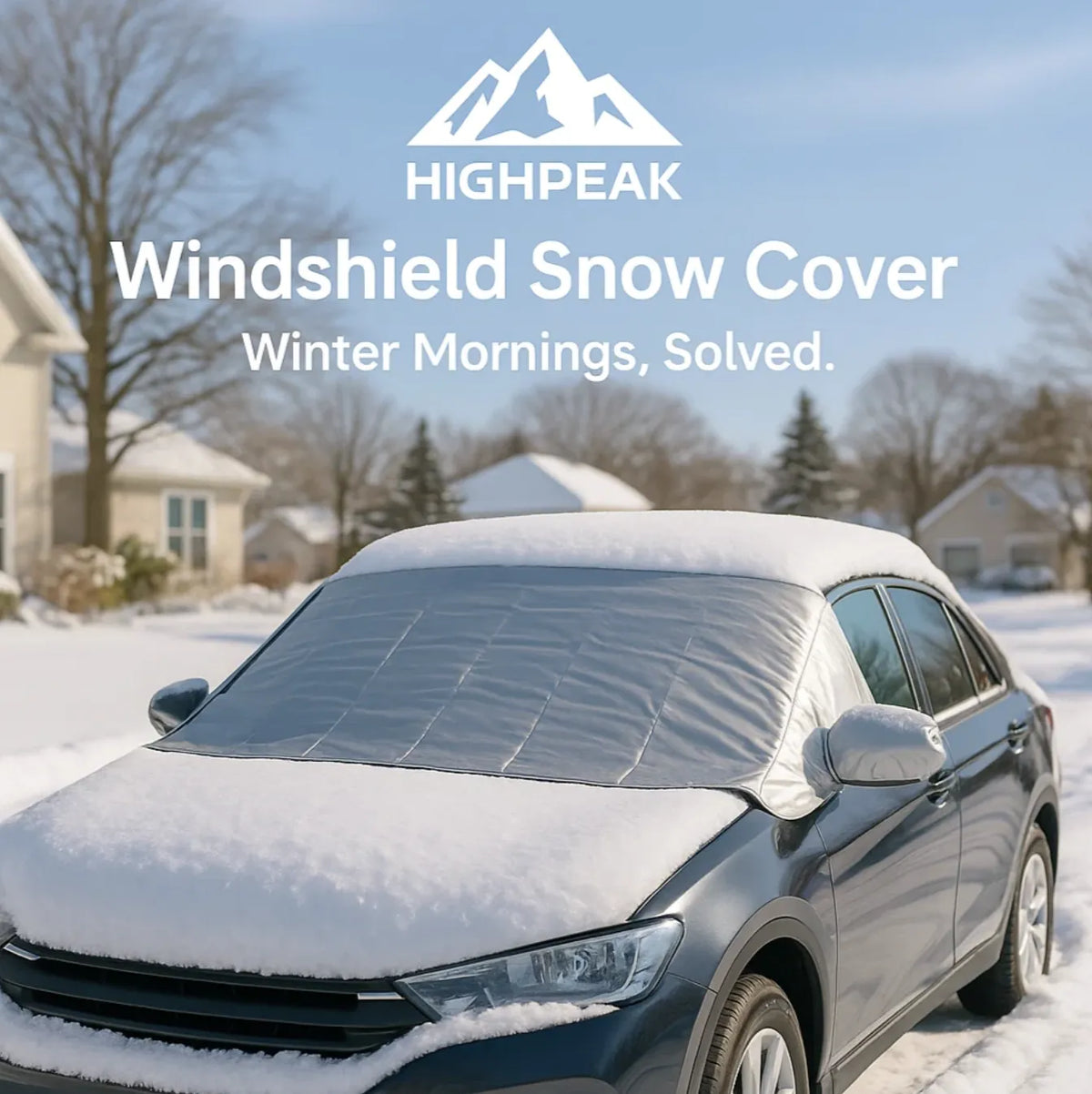 Snow Protector HighPeak Windshield Snow Cover – Universal Frost, Ice & Sun Protector