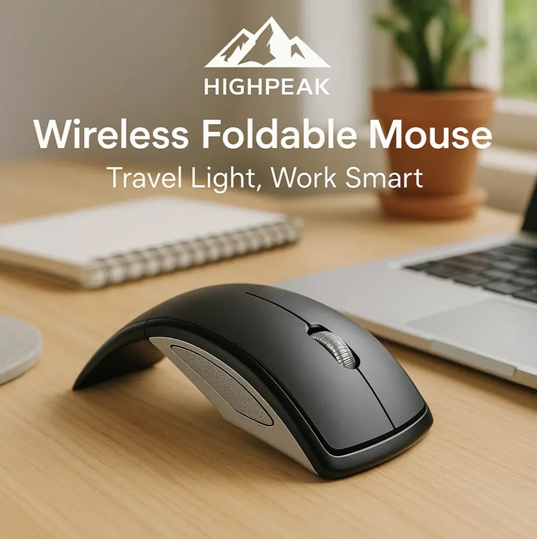 HighPeak Wireless Foldable Mouse – Ergonomic, Portable & 2.4GHz Fast