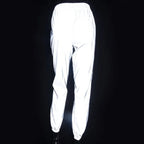 Women’s Reflective Joggers slightly angled product view showing bright reflection across both legs