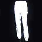 Women’s Reflective Joggers bright flash-reflective front product view against a black background