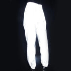 Women’s Reflective Joggers three-quarter product view showing the reflective waist and cuffed legs