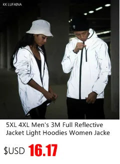 Supplier advertisement for reflective jackets with two models and a printed $16.17 price